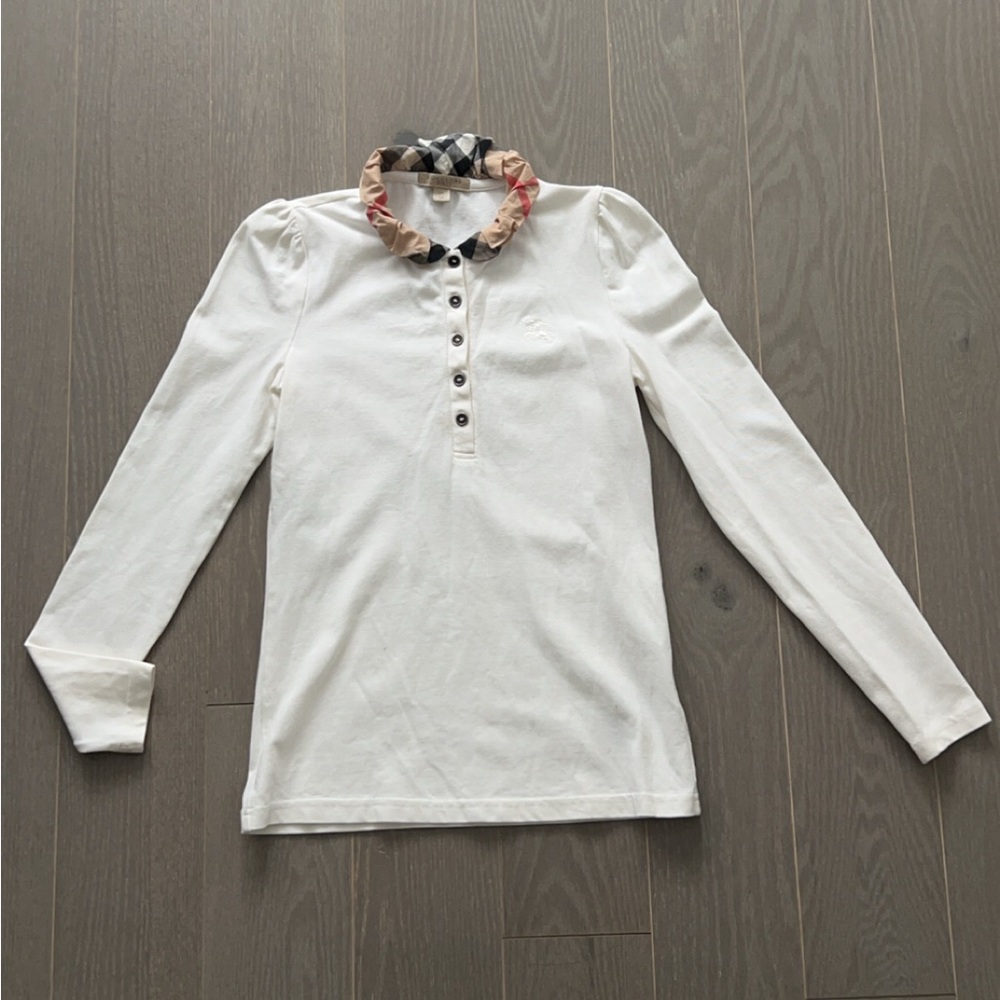Burberry Brit Women’s Long-Sleeve Polo Shirt (Size XS)